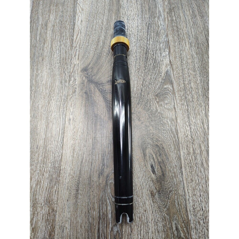 Aftco BLACK & Gold Straight Aluminum Butt #4 StoraButt 1 Piece 14" Length